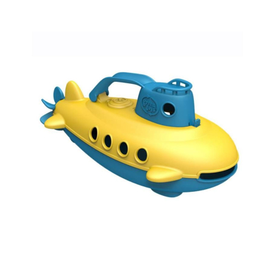 Afbeelding van Green Toys Duikboot Geel met blauwe handgreep