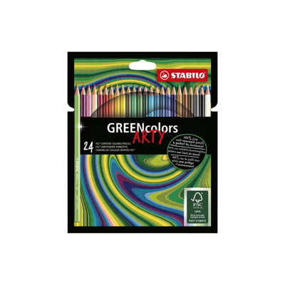 Afbeelding van Kleurpotloden STABILO 6019 GREENcolors Arty assorti etui à 24 stuks