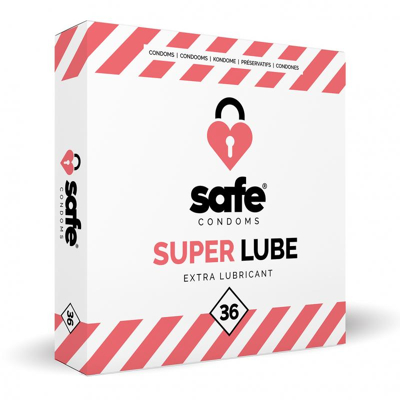 Afbeelding van SAFE Condooms Met Extra Glijmiddel Superlube 36 Stuks