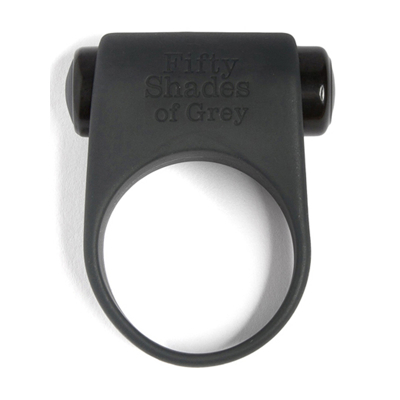 Afbeelding van Siliconen Cockring 50 Tinten grijs Levensecht Gevoel Diameter: 3,8 cm Zwart