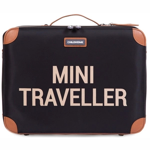 Afbeelding van Reiskoffer Childhome Mini Traveller Kids Suitcase Black/Gold