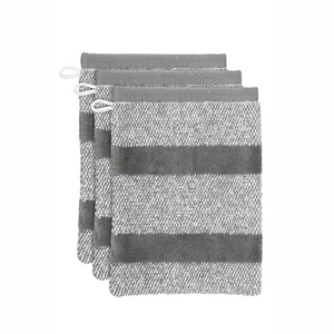 Afbeelding van Washandje Beddinghouse Sheer Stripe Anthracite (Set van 3)