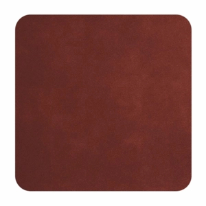Afbeelding van Onderzetter ASA Selection Soft Leather Red Earth (Set van 4)