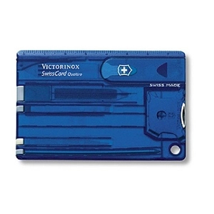 Afbeelding van SwissCard Victorinox Quattro 12 Functies Transparant Blauw