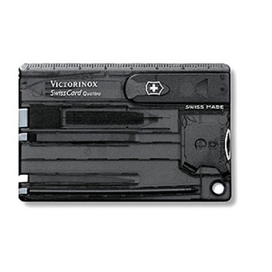 Afbeelding van SwissCard Victorinox Quattro 12 Functies Transparant Zwart