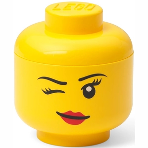 Afbeelding van Opbergbox LEGO Hoofd Whinky Mini Geel