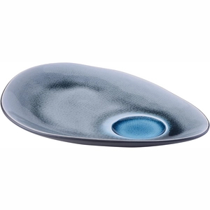Afbeelding van Bord Gastro Ovaal Grey Blue 22 cm Blauw (4 delig)