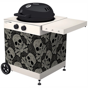 Afbeelding van Barbecue Front Outdoorchef Skull Paisly Multi Color