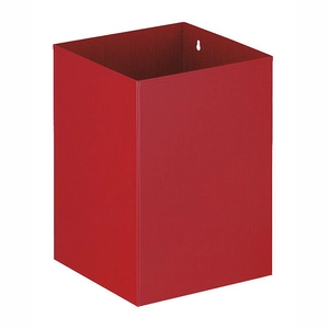 Afbeelding van Papierbak vierkant 21 liter metaal rood