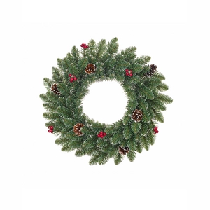 Afbeelding van Kerstkrans Black Box Trees Creston Wreath Berry Frosted Green 60 cm