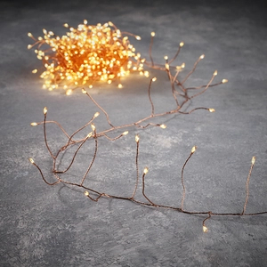 Afbeelding van Kerstboomverlichting Luca Lighting Snake Light Copper Classic White 600 leds / 1500 cm Timer