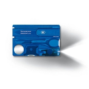 Afbeelding van SwissCard Victorinox Lite 13 Functies Transparant Blauw