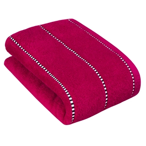 Afbeelding van Douchelaken Esprit Box Stripes Raspberry (Set van 2)