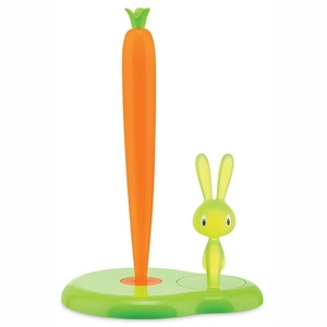 Afbeelding van Keukenrolhouder Alessi Bunny &amp; Carrot Green 34 cm