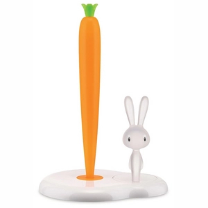 Afbeelding van Keukenrolhouder Alessi Bunny &amp; Carrot White 34 cm