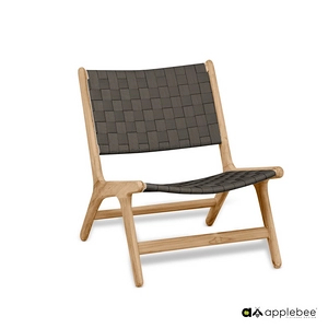 Afbeelding van Loungestoel Applebee Luc Armless Lounge Chair 63 Natural Charcoal