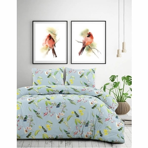 Afbeelding van Dekbedovertrek Papillon Birdsong Grey Satijn 140 x 200 / 220 cm 1 Persoons