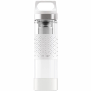Afbeelding van Waterfles Sigg Hot Cold Glass WMB White 0.4L