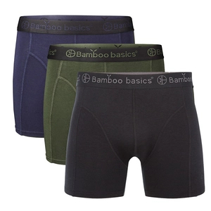 Afbeelding van Bamboo Basics RICO boxers 3/pack Black Army Navy