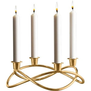 Afbeelding van Georg Jensen Maria Berntsen kandelaar voor 4 kaarsen goud