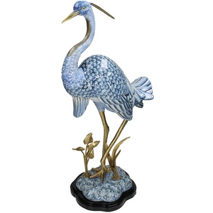 Afbeelding van Ornament HD Living Bird Blue 18,5 x 30 cm