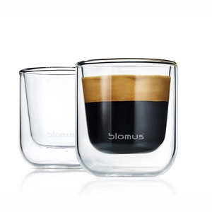 Afbeelding van Blomus Dubbelwandige Glazen Espresso Nero 80 ml 2 Stuks