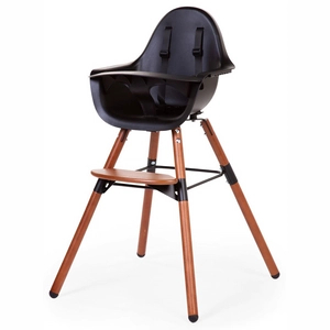 Afbeelding van Kinderstoel Childhome Evolu 2 Chair Nut / Black In 1 + Bumper