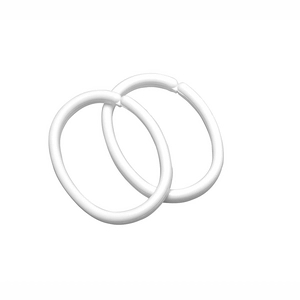 Afbeelding van Douchegordijnringen Sealskin Clips Ring White (12 stuks)