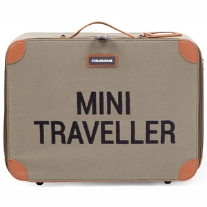 Afbeelding van Reiskoffer Childhome Mini Traveller Kids Suitcase Canvas Kaki