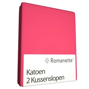Afbeelding van Kussenslopen Romanette Fuchsia Roze (Katoen) (set van 2)