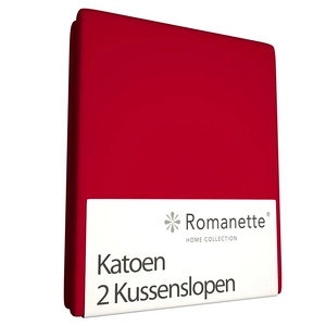 Afbeelding van Kussenslopen Romanette Rood (Katoen) (set van 2)