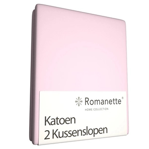 Afbeelding van Kussenslopen Romanette Roze (Katoen) (set van 2)