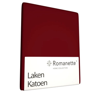 Afbeelding van Laken Romanette Bordeaux Rood (Katoen) 200 x 260 cm (2 persoons)
