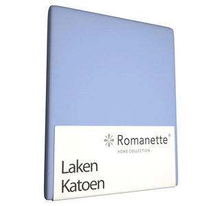 Afbeelding van Laken Romanette Lichtblauw (Katoen) 240 x 260 cm (Lits jumeaux)