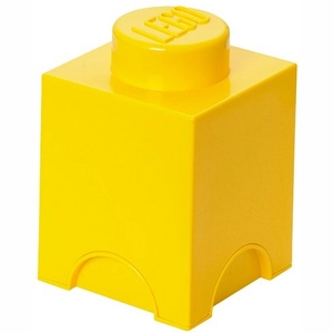Afbeelding van Opbergbox Lego Brick 1 Geel