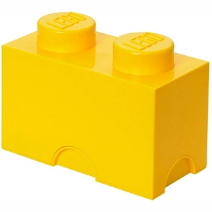 Afbeelding van Opbergbox Lego Brick 2 Geel