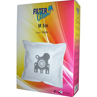 Abbildung von Filterclean FL0014 K Staubsaugerbeutel Staubsauger M5/6/8M M5M stofzuigerzakken micromax, 4 stuks + 1 filter