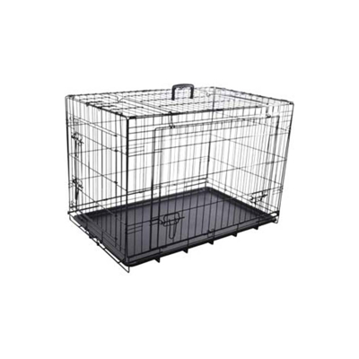 Obrázek Klec pro psy FLAMINGO Nyo s výklopnými dveřmi černá (M) 47x77x53,5cm
