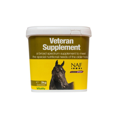 Obrázek NAF Veteran Supplement kompletní krmný doplněk s MSM a probiotiky speciálně pro starší koně 1,5kg