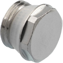 Image of Bonfix Radiator fittings Blind stop nickel plated brass 1/2&quot;