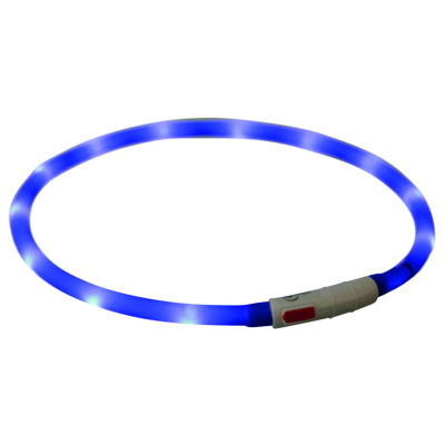 Afbeelding van Trixie Halsband Usb Flash Light Lichtgevend Oplaadbaar Royal Blauw 70X1CM