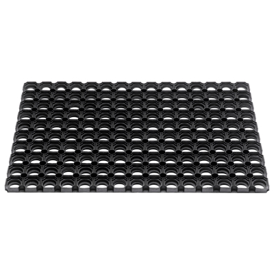 Afbeelding van Hamat Rubbermat Ring Domino Zwart Deurmat 40x60 cm