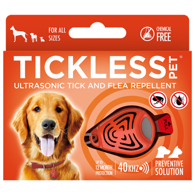 Afbeelding van Tickless Teek En Vlo Afweer Voor Hond Kat Fluoriserend Oranje