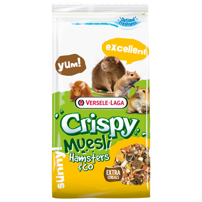 Afbeelding van Versele Laga Crispy Muesli Hamsters &amp; Co Hamstervoer 1 kg Met Coccid