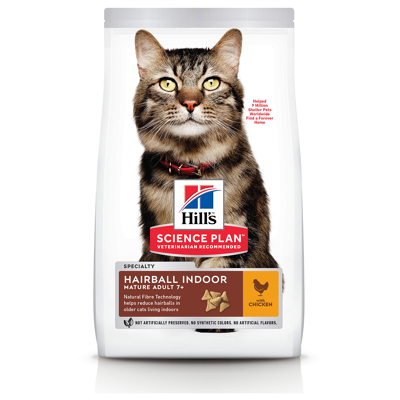 Afbeelding van Hill&#039;s Feline Senior Hairball Control Kattenvoer Kip 1.5 kg