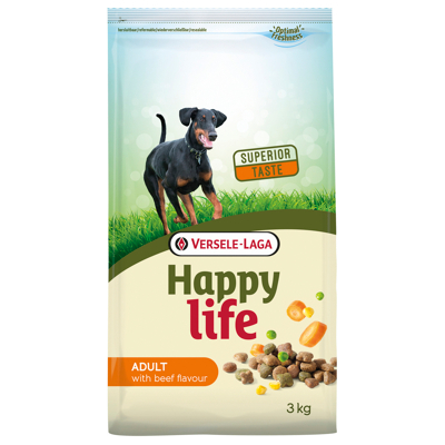 Afbeelding van Happy Life Adult Rund Hondenvoer 3 kg