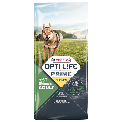 Afbeelding van Opti Life Prime Adult All Breeds Kip Hondenvoer 12.5 kg Graanvrij