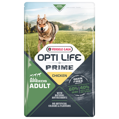 Afbeelding van Opti Life Prime Adult All Breeds Kip Hondenvoer 2.5 kg Graanvrij