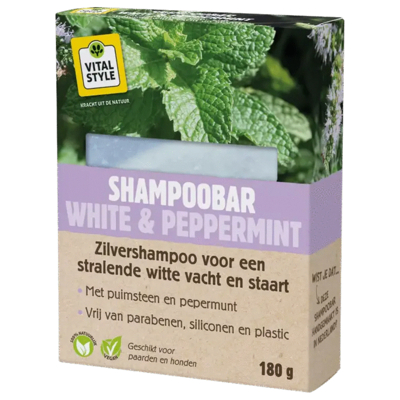 Afbeelding van VITALstyle Shampoobar White &amp; Peppermint