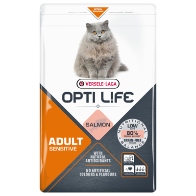 Afbeelding van Opti Life Cat Sensitive Zalm Kattenvoer 1 kg